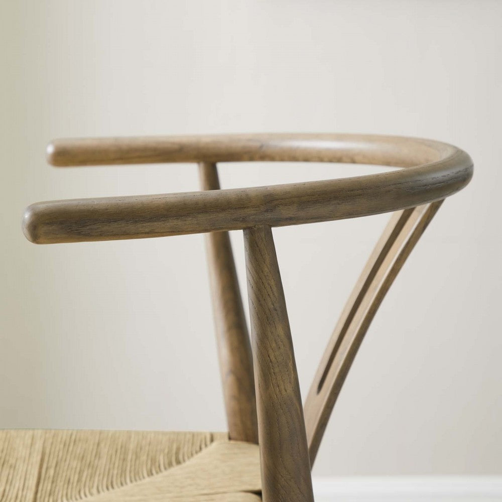 Amish Wood Counter Stool, Gray