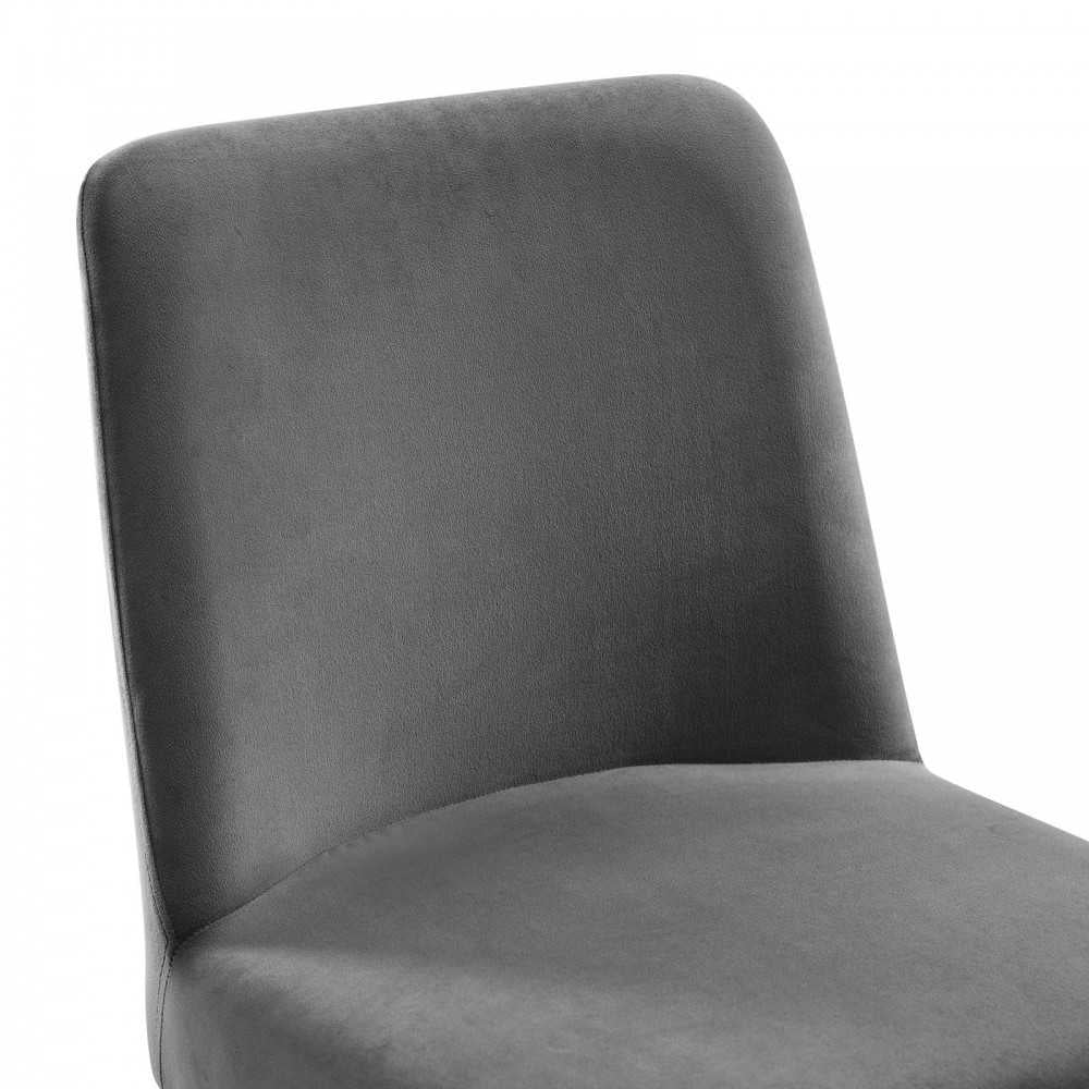 Amplify Sled Base Performance Velvet Dining Chairs - Set of 2, Gold Gray