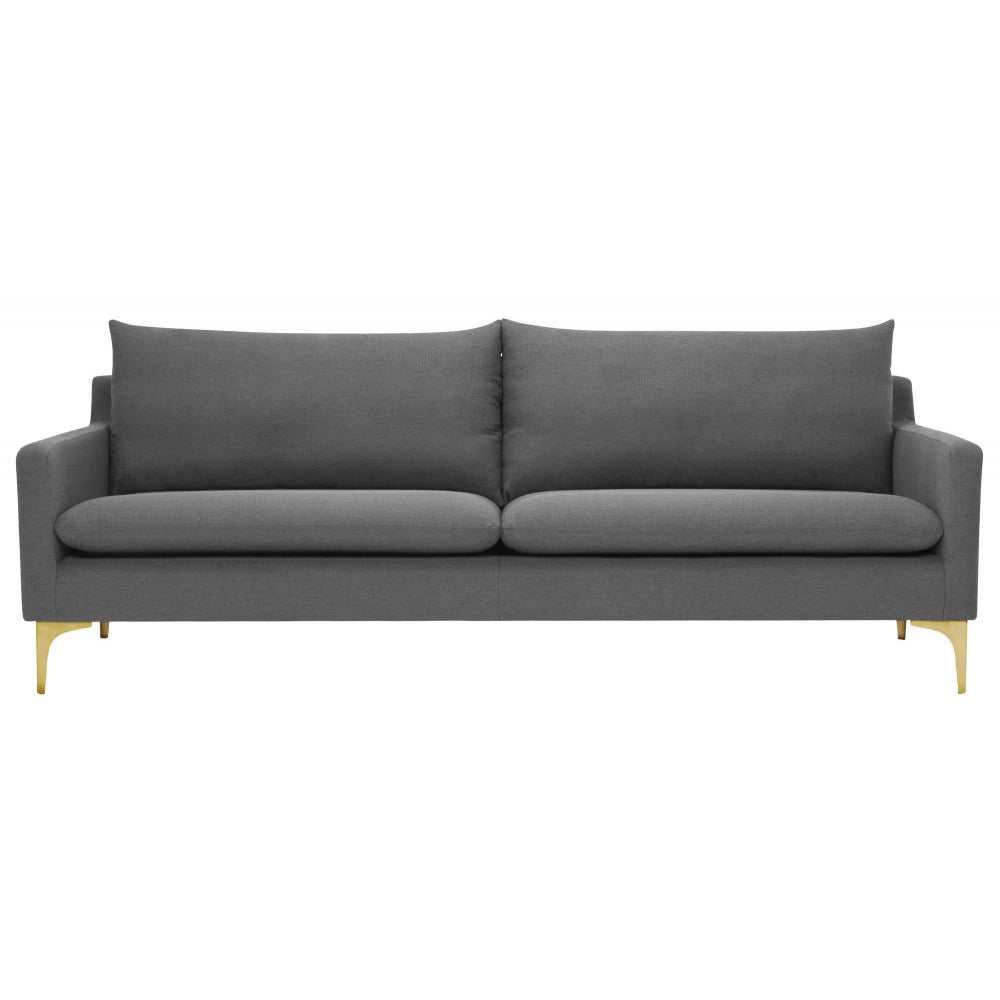 Anders Slate Gray Fabric Triple Seat Sofa, HGSC491