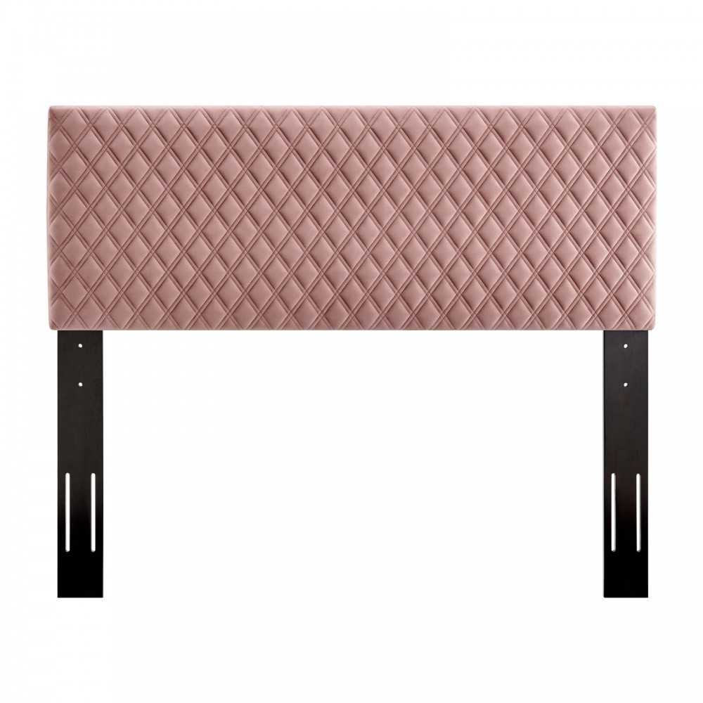 Angela Full/Queen Performance Velvet Headboard, Dusty Rose