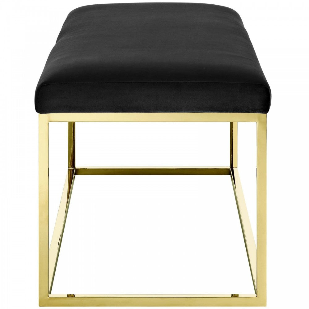 Anticipate Fabric Bench, Gold Black