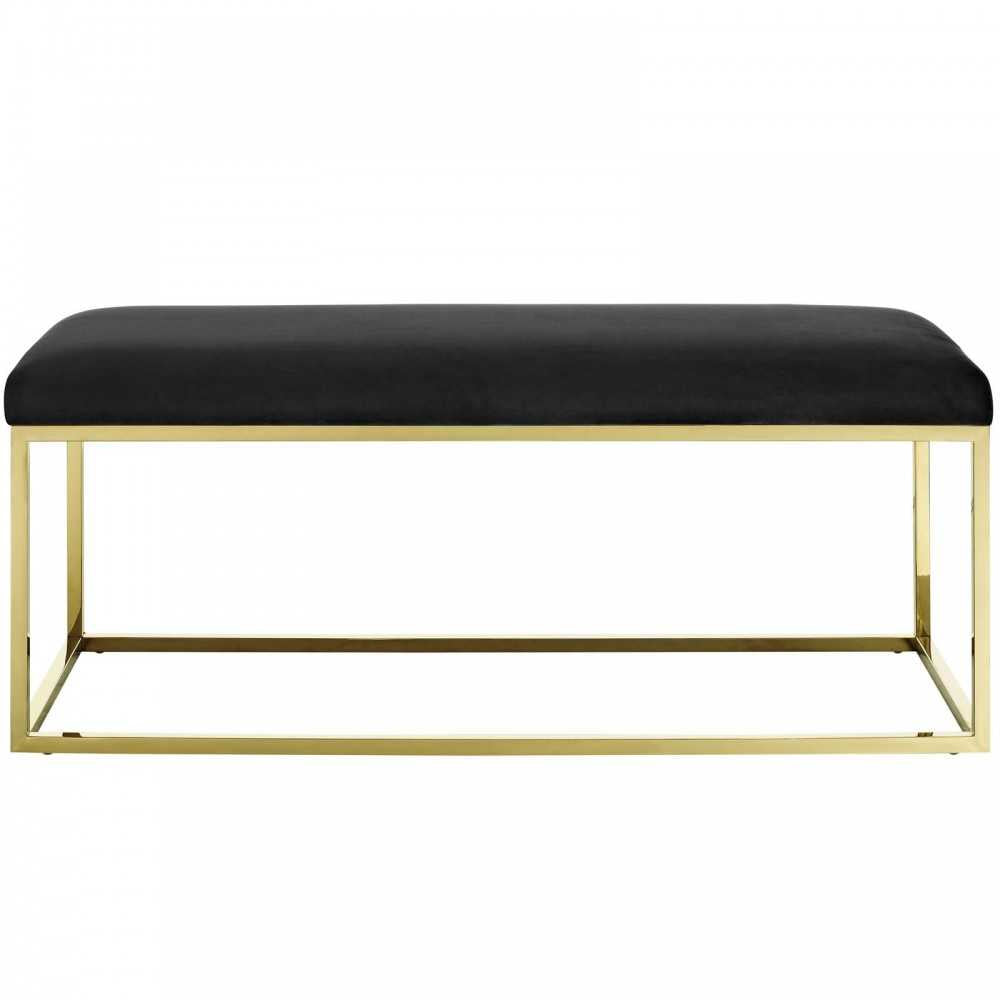 Anticipate Fabric Bench, Gold Black