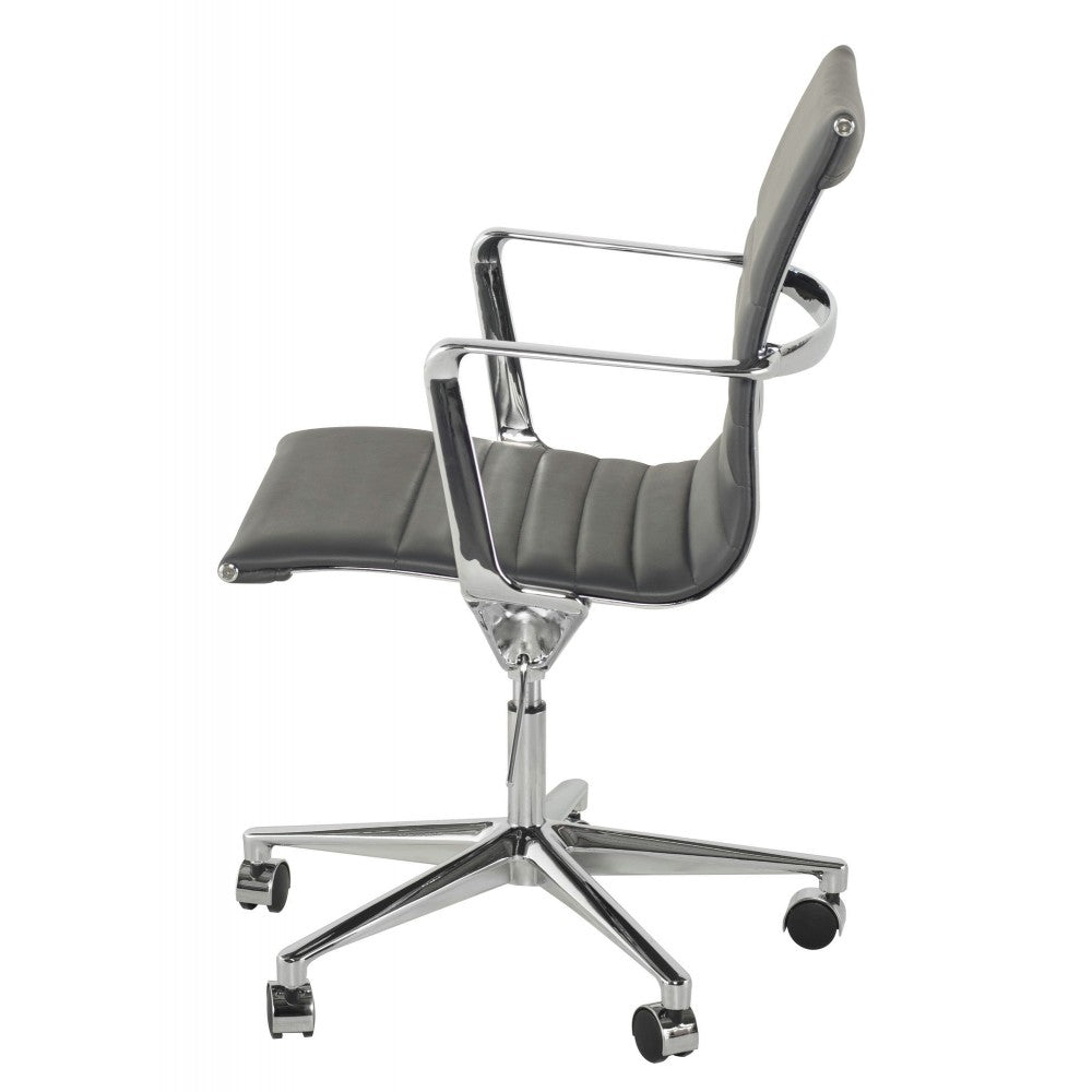Antonio Gray Naugahyde Office Chair