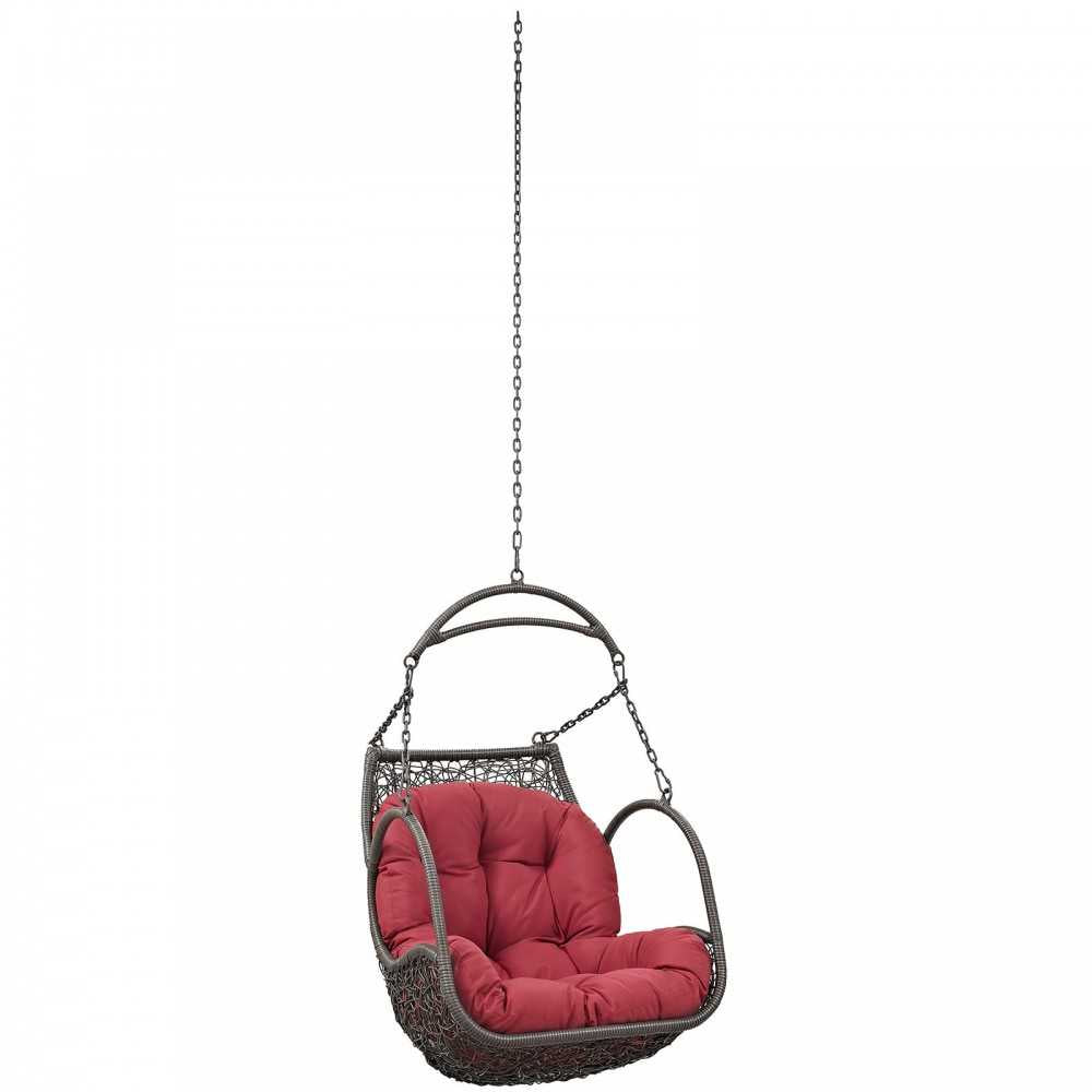 Arbor Outdoor Patio Swing Chair Without Stand, Red
