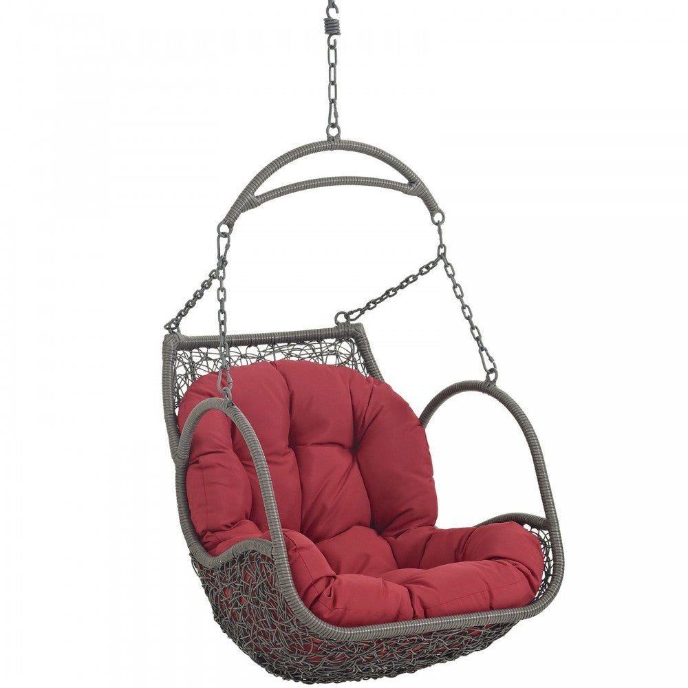 Arbor Outdoor Patio Swing Chair Without Stand, Red
