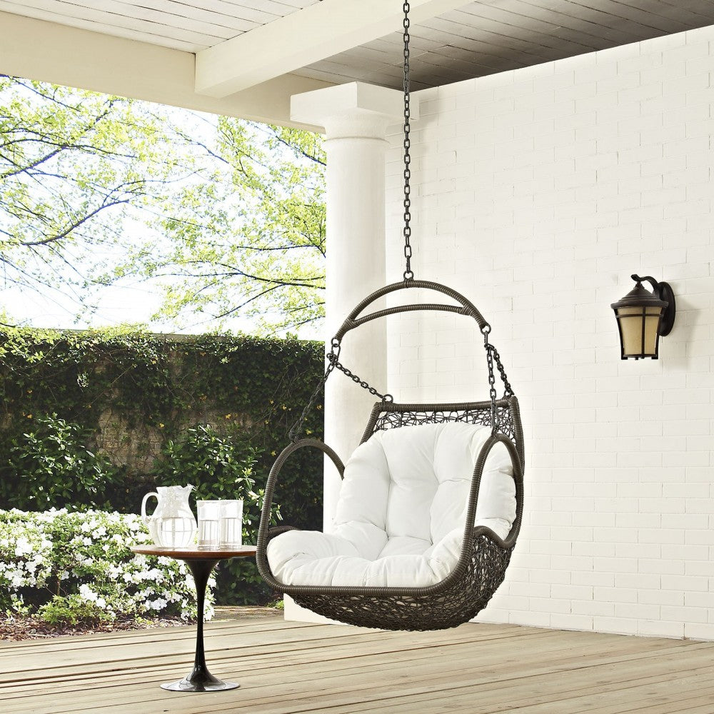 Arbor Outdoor Patio Swing Chair Without Stand, White