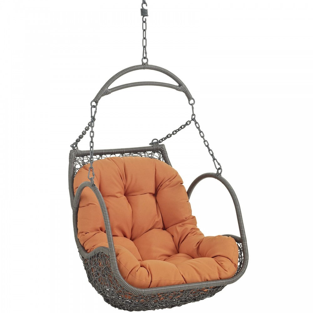 Arbor Outdoor Patio Swing Chair Without Stand, Orange