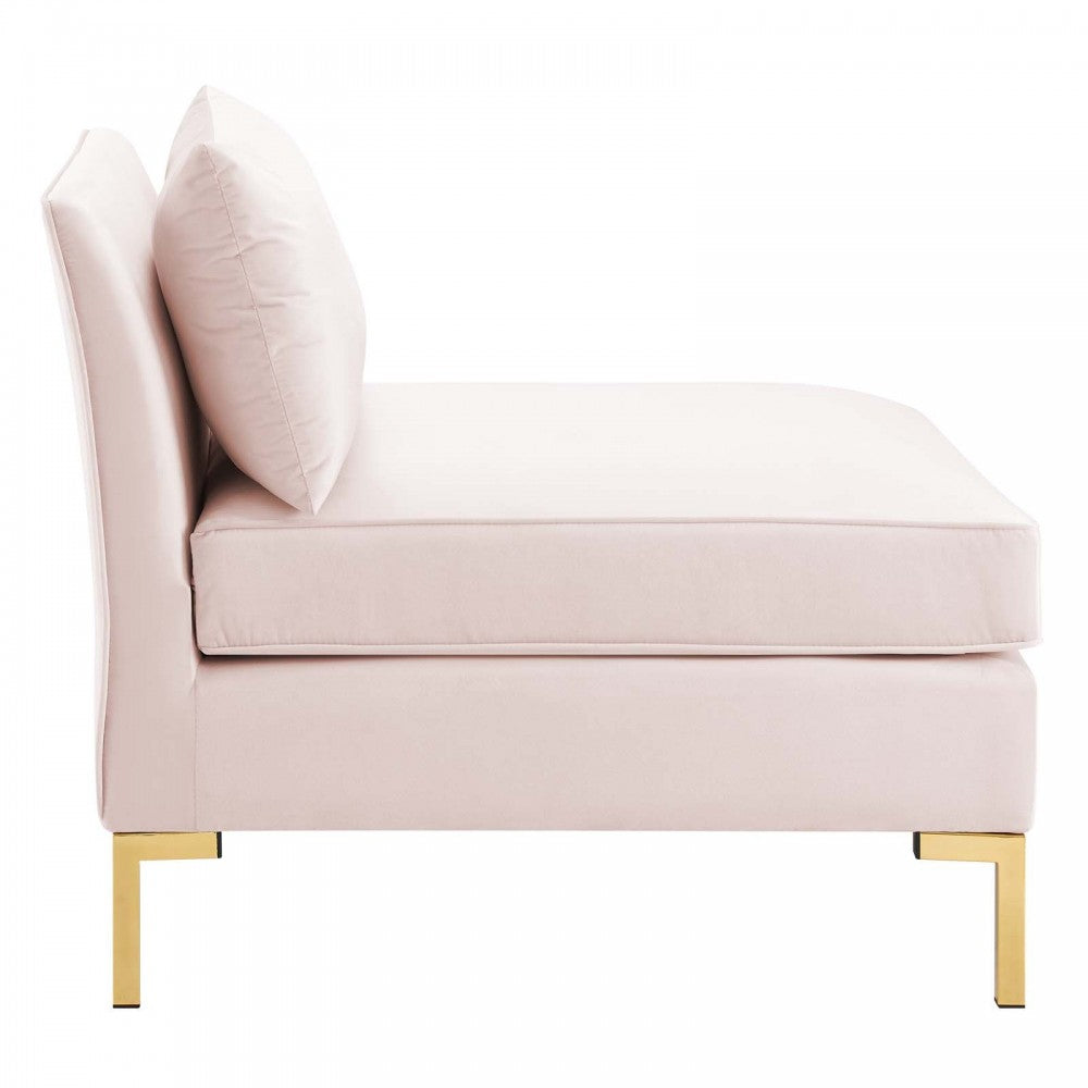 Ardent 5-Piece Performance Velvet Sectional Sofa, Pink, EEI-4273-PNK