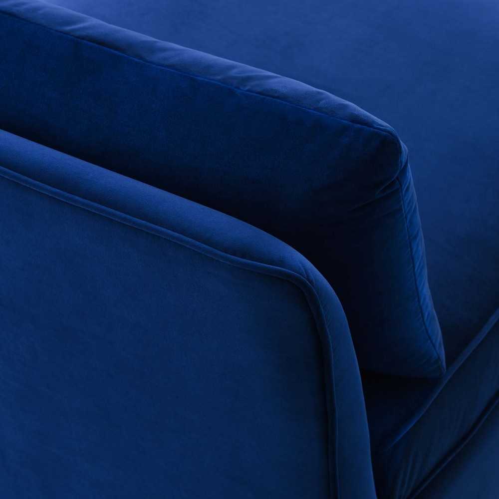 Ardent Performance Velvet Armless Chair, Navy