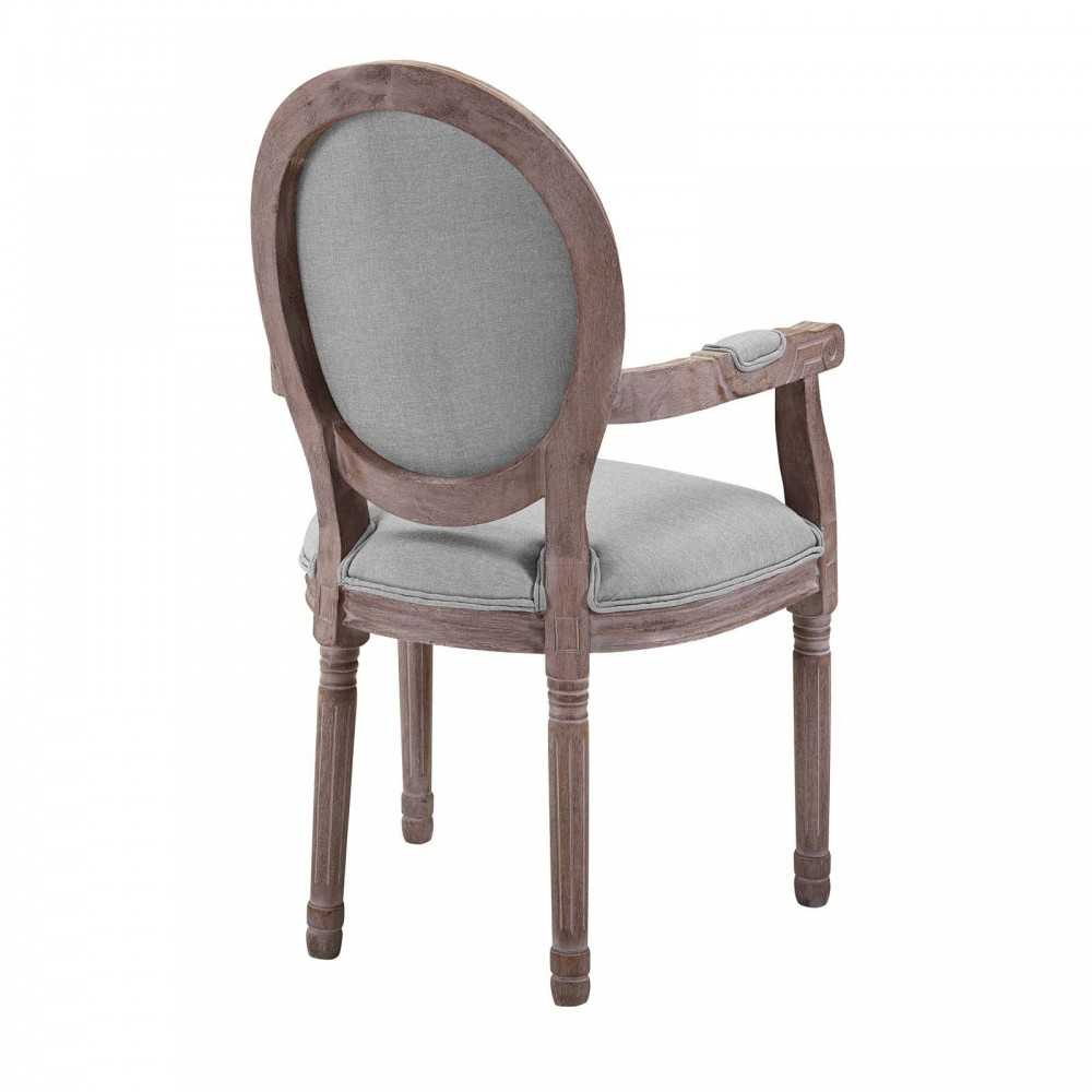Arise Dining Armchair Upholstered Fabric Set of 4, Light Gray