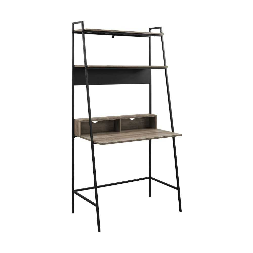 Arlo 36" Modern Wood Ladder Computer Desk - Gray Wash