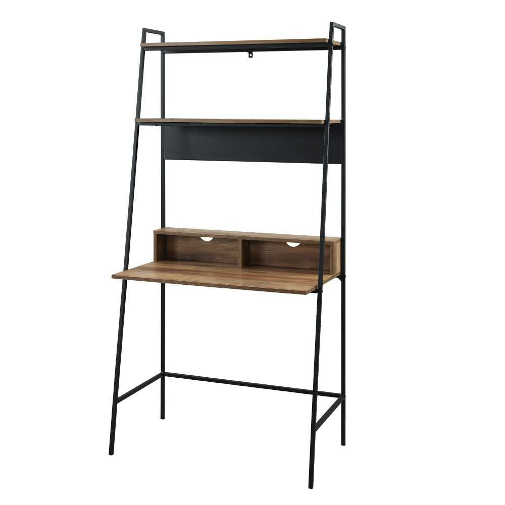 Arlo 36" Modern Wood Ladder Computer Desk - Rustic Oak