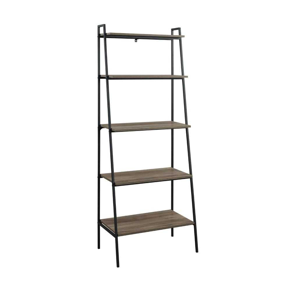 Arlo 72" Industrial Modern Ladder Bookshelf - Gray Wash