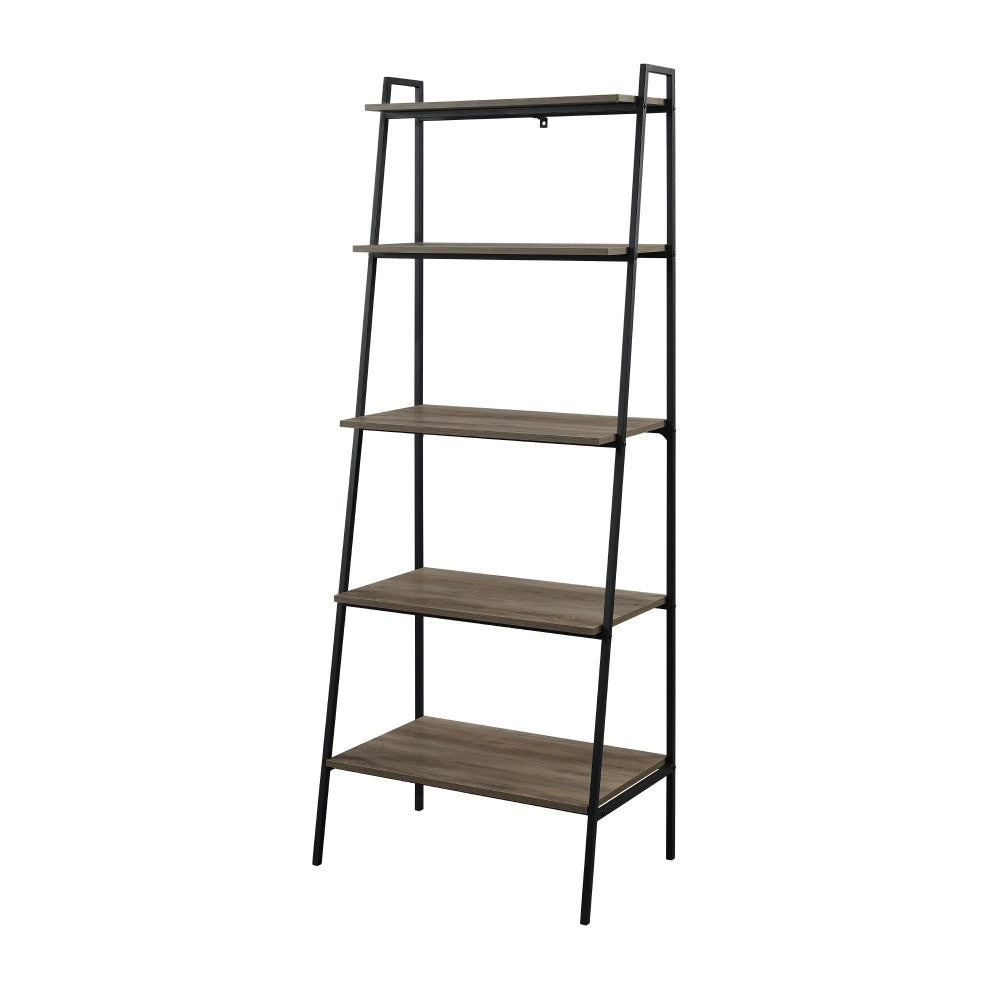 Arlo 72" Industrial Modern Ladder Bookshelf - Gray Wash