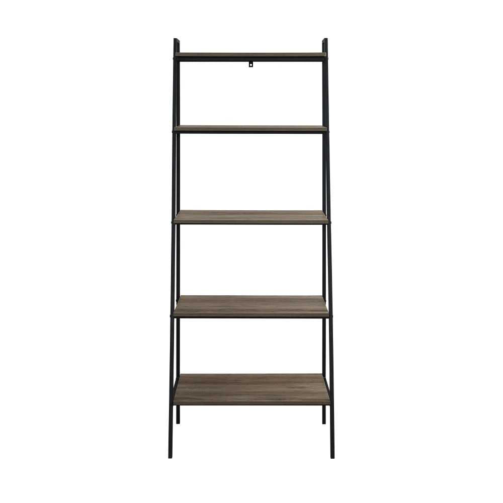 Arlo 72" Industrial Modern Ladder Bookshelf - Gray Wash