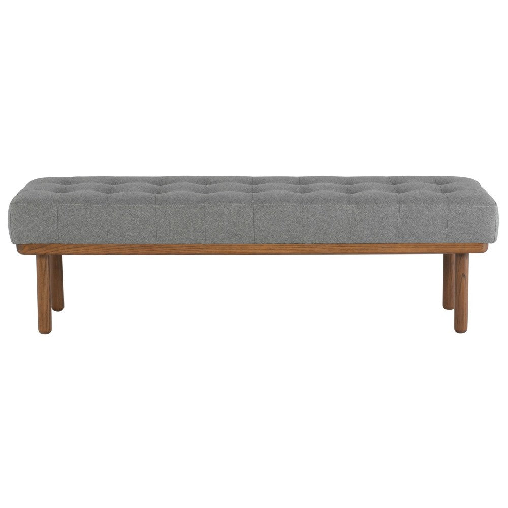 Arlo Light Gray Fabric Occasional Bench