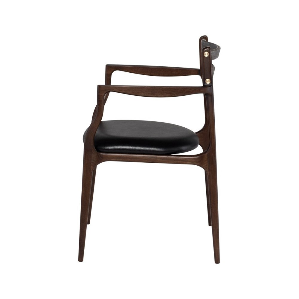 Assembly Black Leather Dining Chair, HGDA796