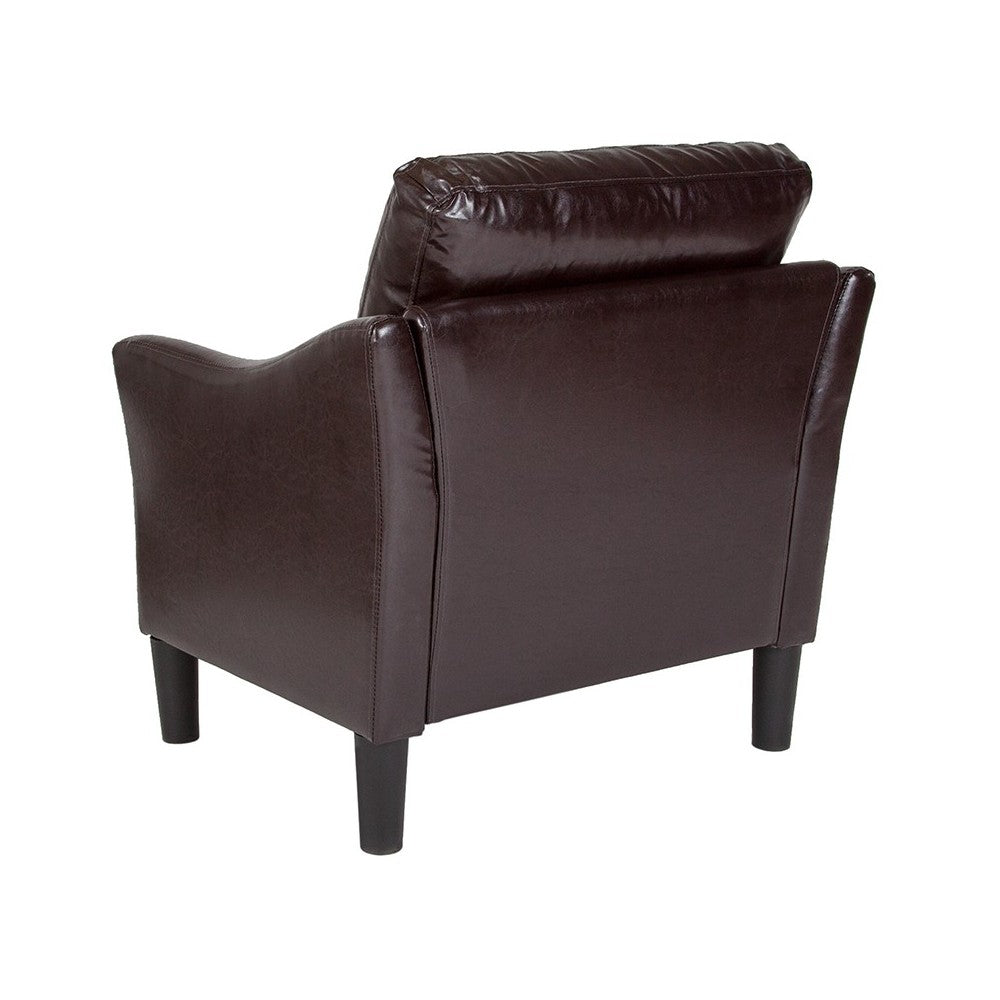 Asti Upholstered Chair in Brown LeatherSoft