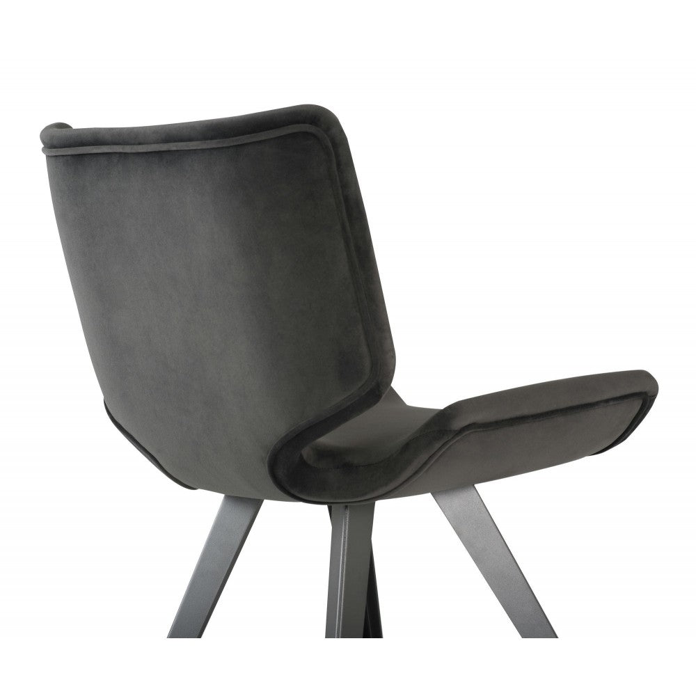 Astra Shadow Gray Fabric Dining Chair