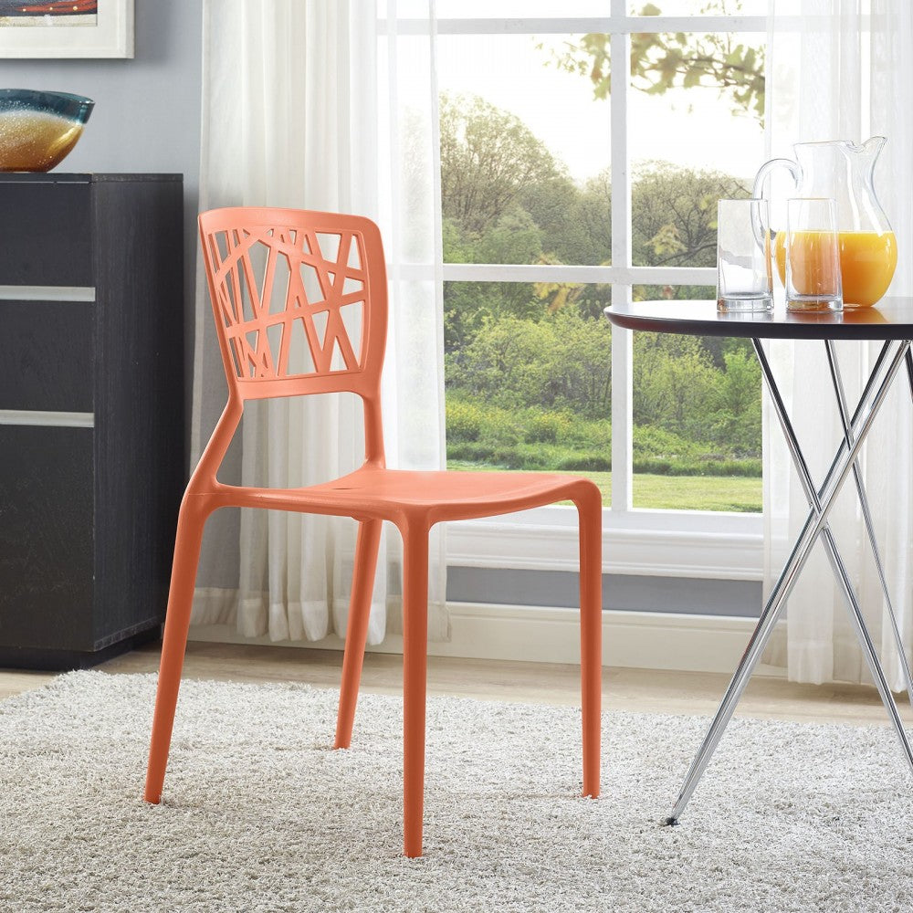 Astro Dining Side Chair, Orange