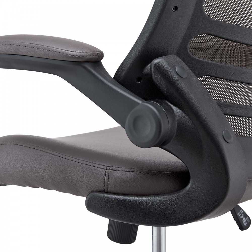Attainment Vinyl Drafting Chair, Brown