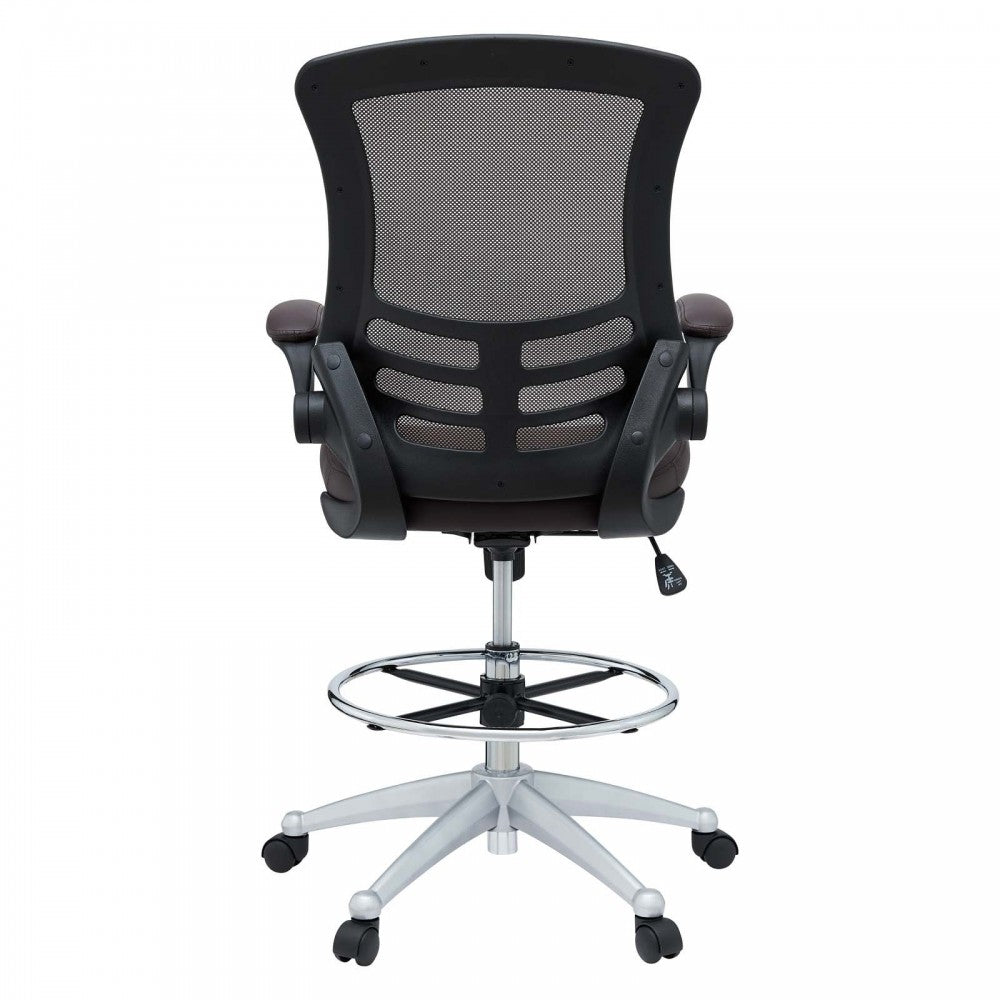 Attainment Vinyl Drafting Chair, Brown