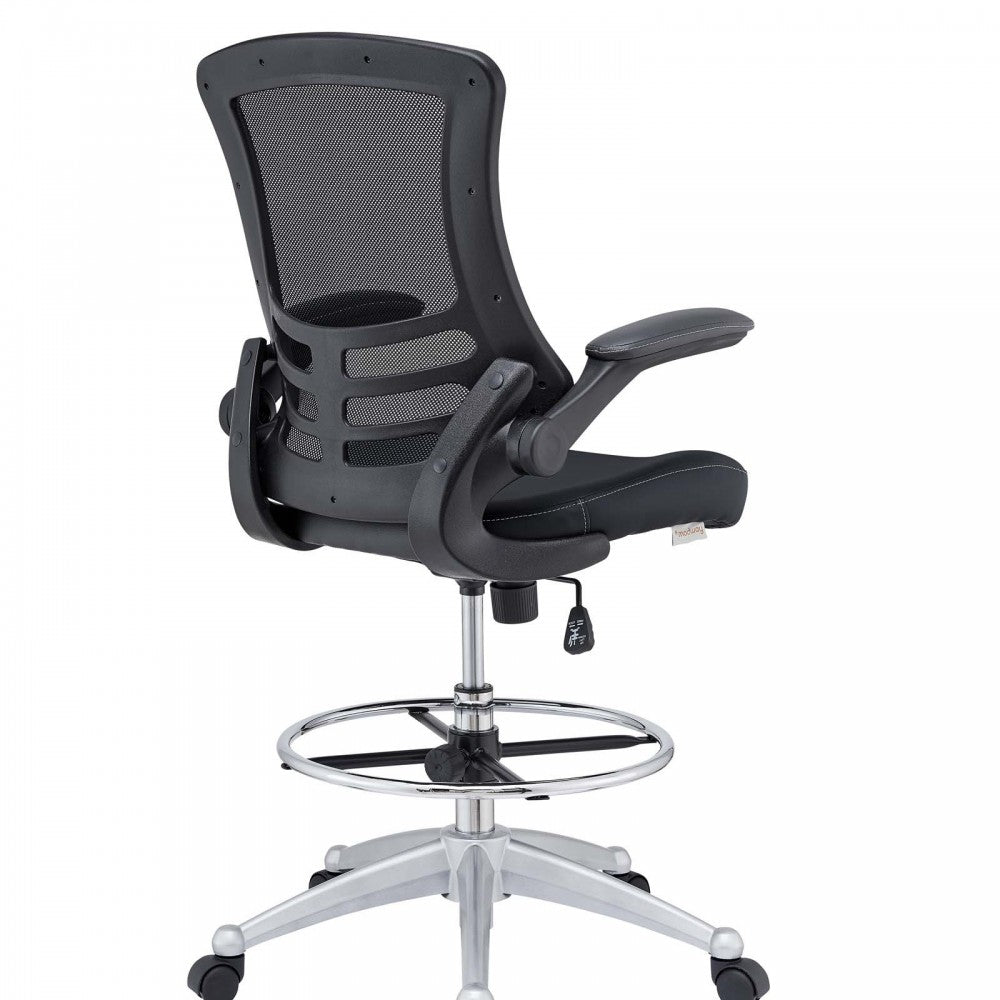 Attainment Vinyl Drafting Chair, Black