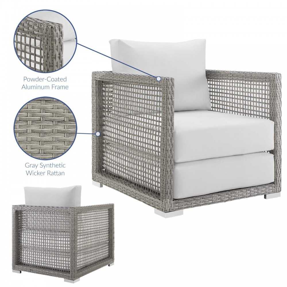 Aura Rattan Outdoor Patio Armchair, Gold
