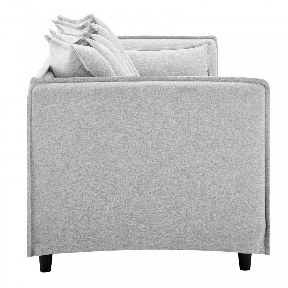 Avalon Slipcover Fabric Sofa, Light Gray