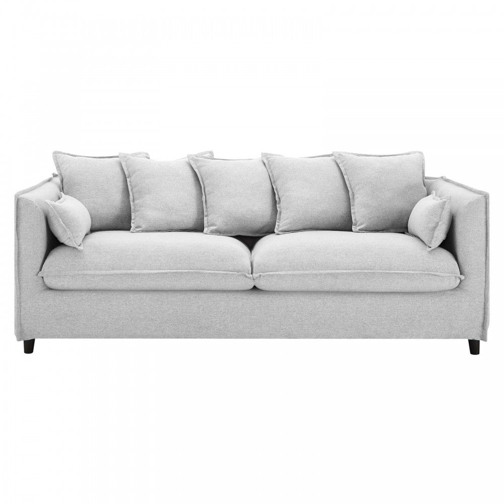 Avalon Slipcover Fabric Sofa, Light Gray