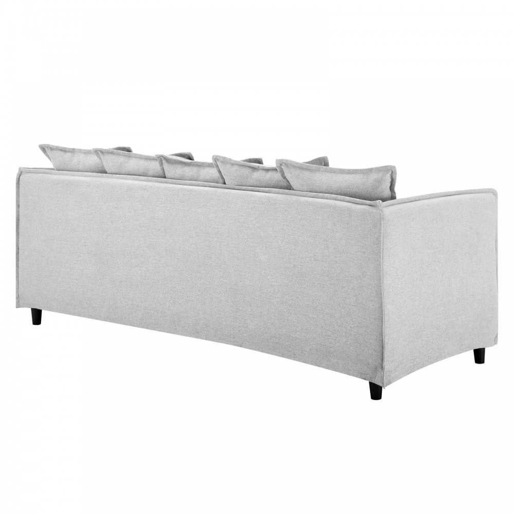 Avalon Slipcover Fabric Sofa, Light Gray