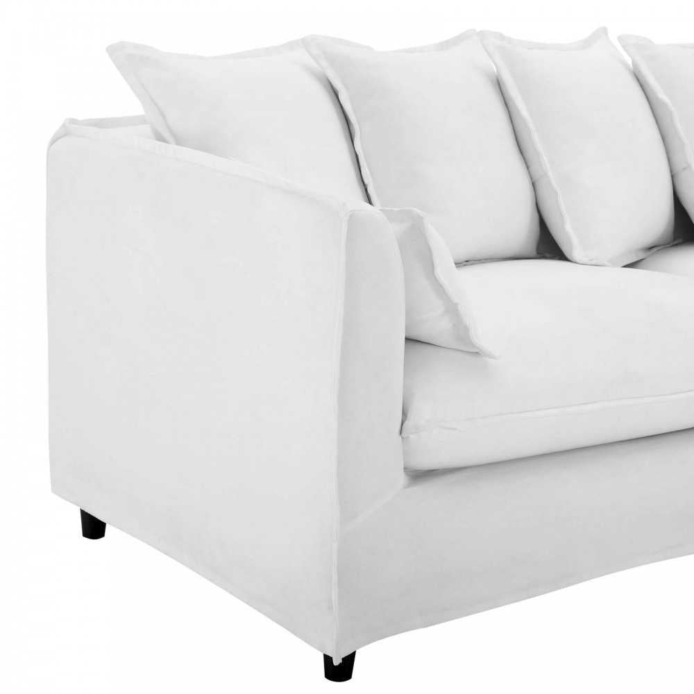 Avalon Slipcover Fabric Sofa, White