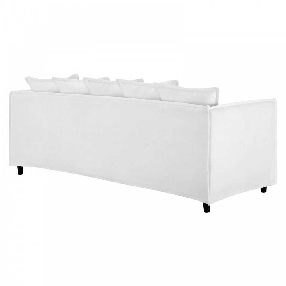 Avalon Slipcover Fabric Sofa, White