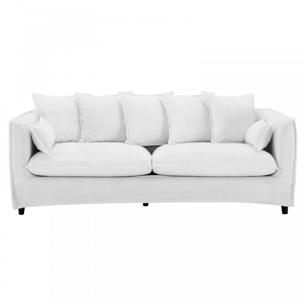 Avalon Slipcover Fabric Sofa, White