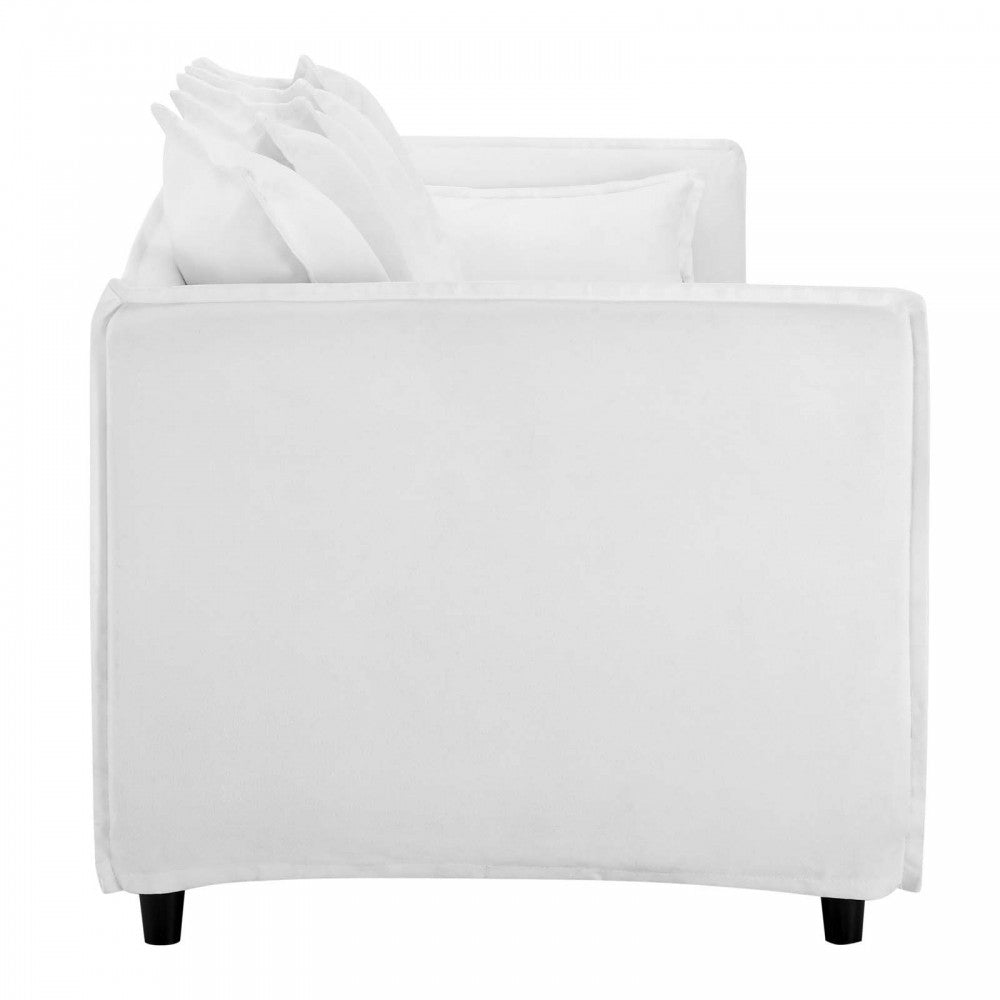 Avalon Slipcover Fabric Sofa, White