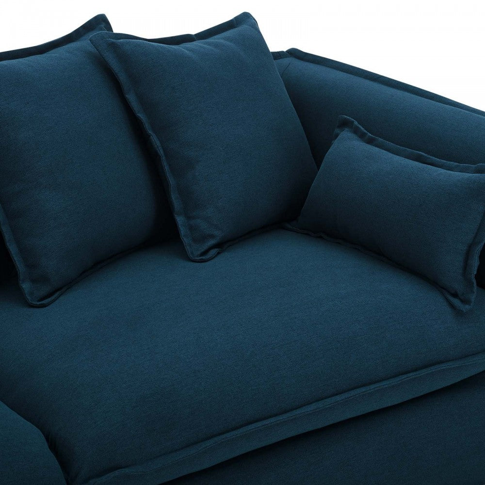 Avalon Slipcover Fabric Sofa, Azure