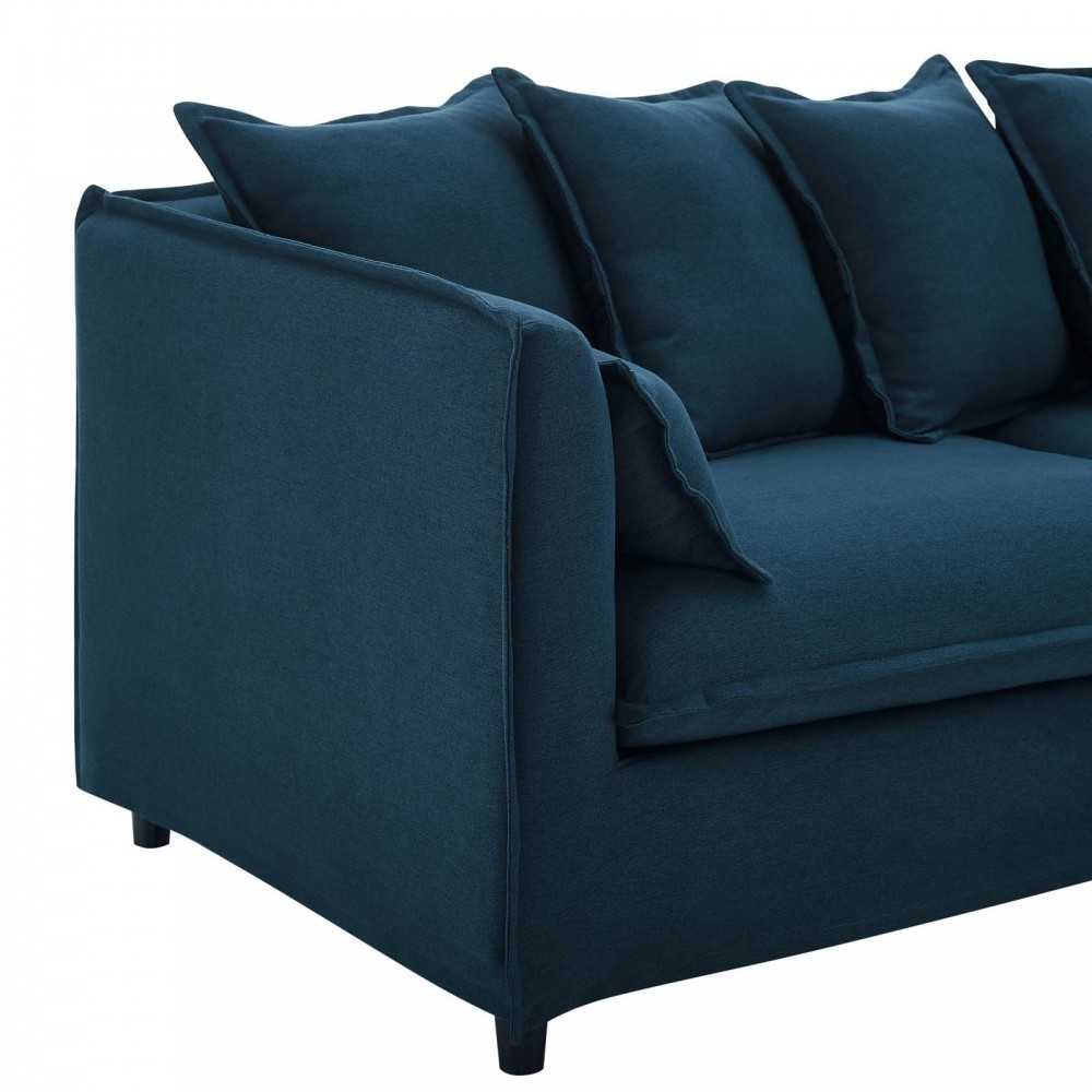 Avalon Slipcover Fabric Sofa, Azure