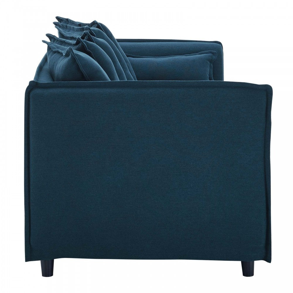 Avalon Slipcover Fabric Sofa, Azure
