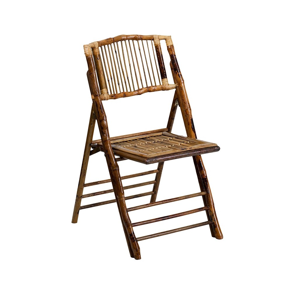 Bamboo Folding Chairs | Set of 2 Bamboo Wood Folding Chairs