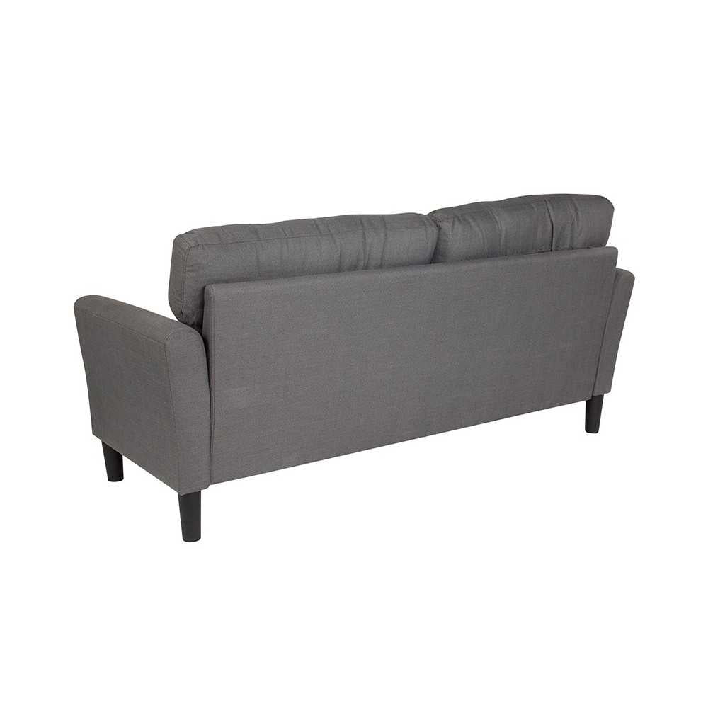 Bari Upholstered Sofa in Dark Gray Fabric