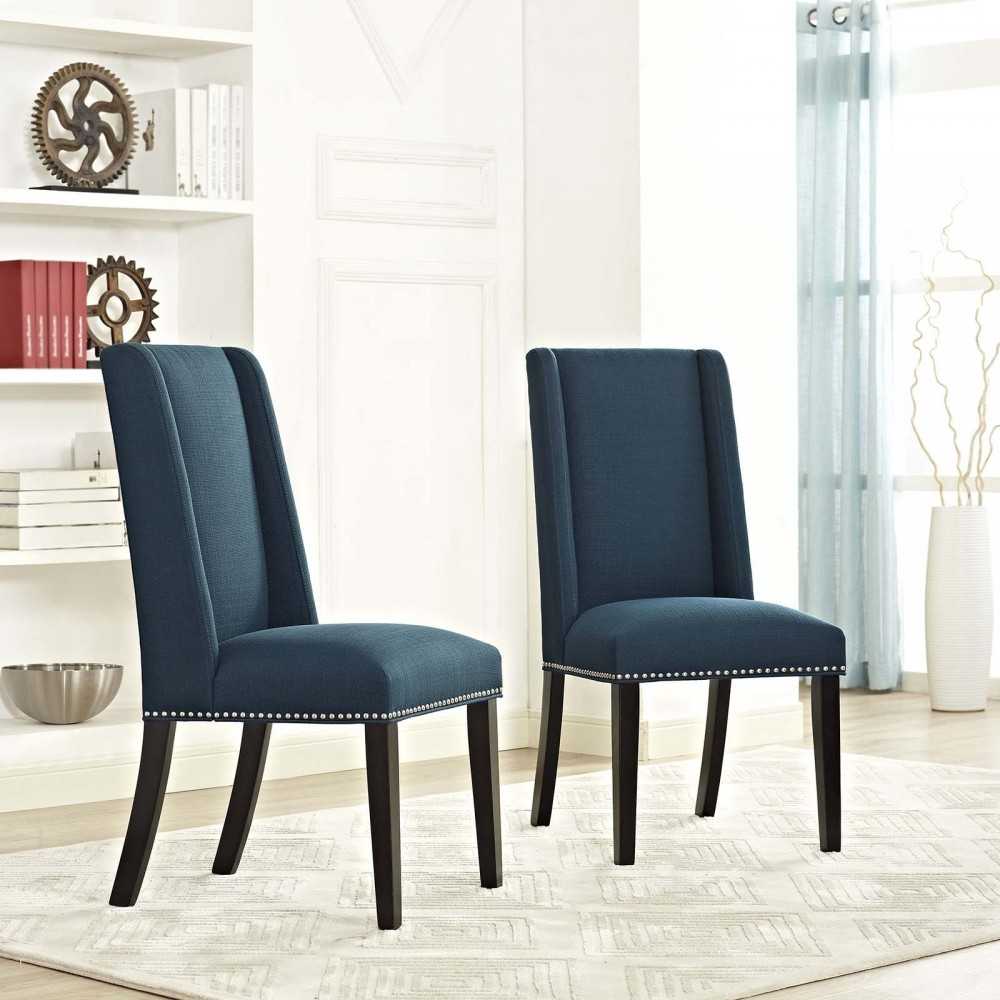 Baron Dining Chair Fabric Set of 2, Azure