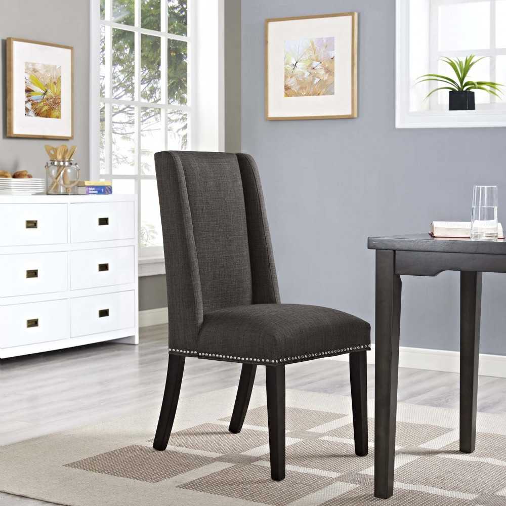 Baron Fabric Dining Chair, Brown