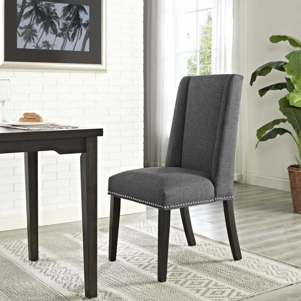 Baron Fabric Dining Chair, Gray