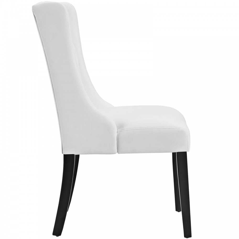 Baronet Dining Chair Vinyl Set of 2, White