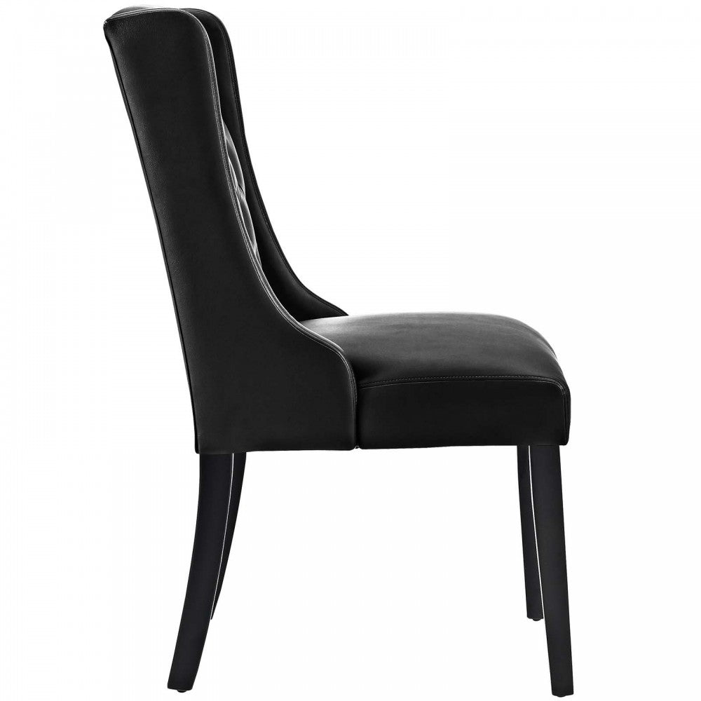 Baronet Dining Chair Vinyl Set of 2, Black, EEI-3950-BLK