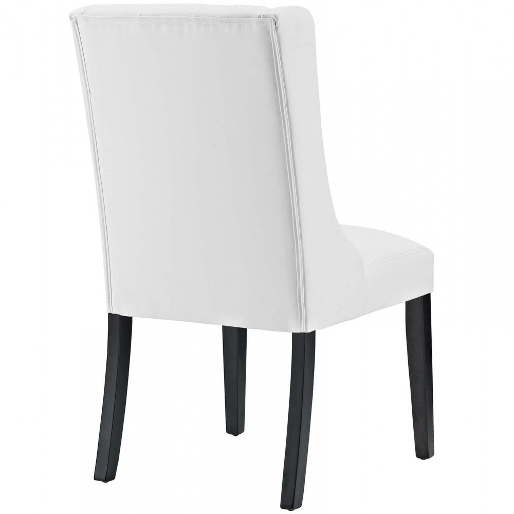 Baronet Dining Chair Vinyl Set of 4, White