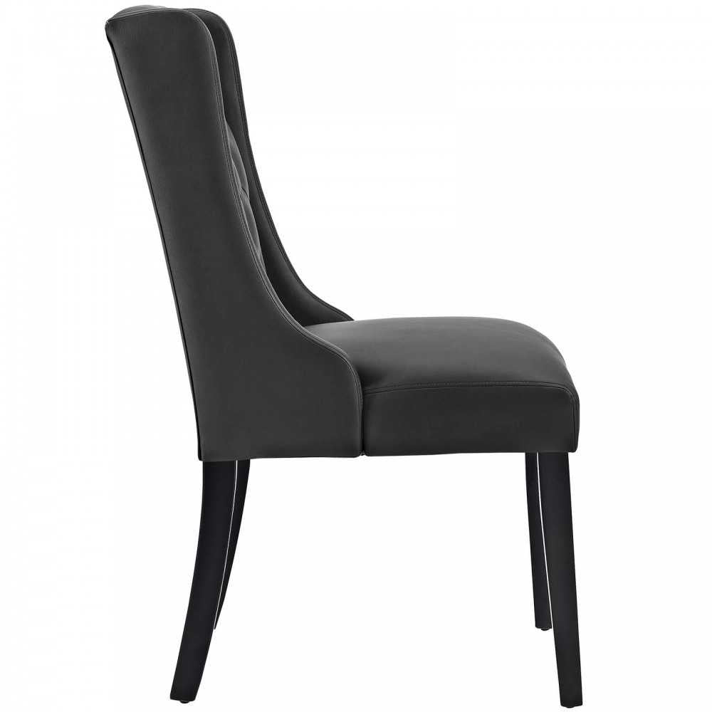 Baronet Dining Chair Vinyl Set of 4, Black