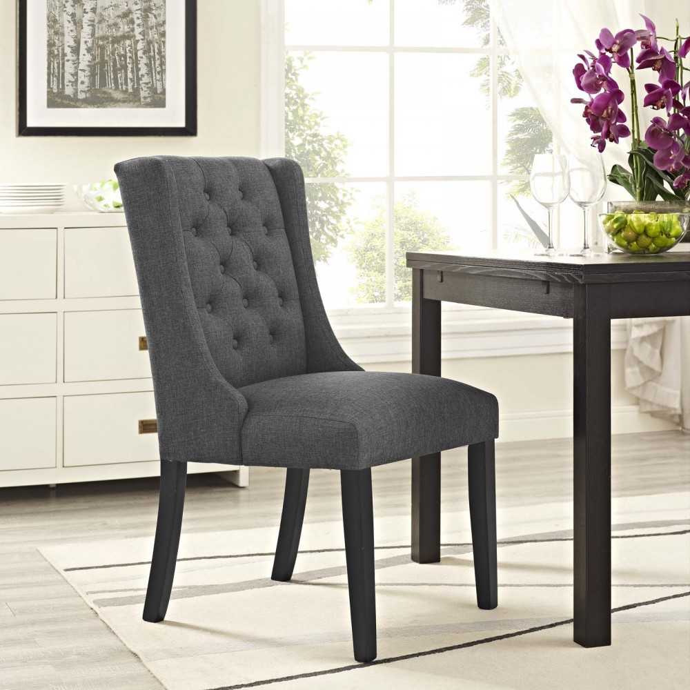 Baronet Fabric Dining Chair, Gray