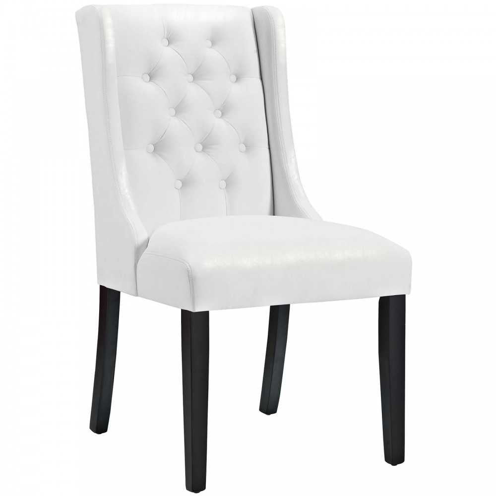 Baronet Vinyl Dining Chair, White, EEI-3923-WHI