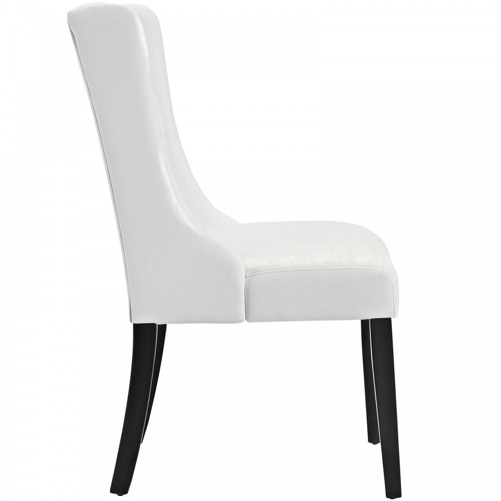 Baronet Vinyl Dining Chair, White, EEI-3923-WHI
